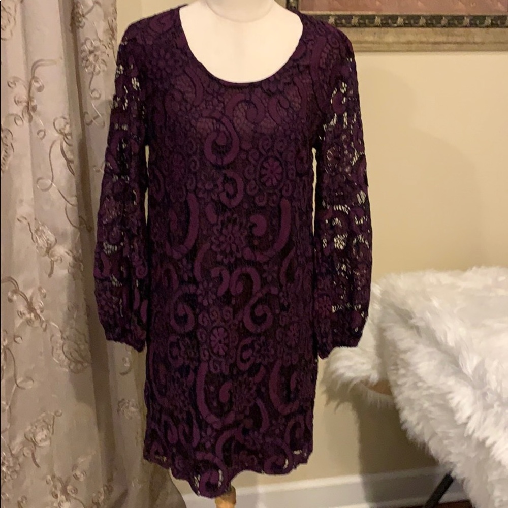 Anthropologie Sunday in Brooklyn purple joy lace Dress